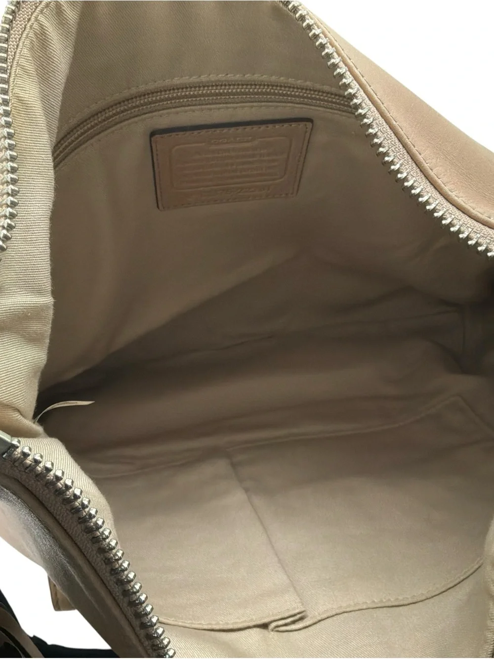 Coach Legacy Courtenay Hobo Tan Leather Shoulder Bag with Front Turnlock Pocket